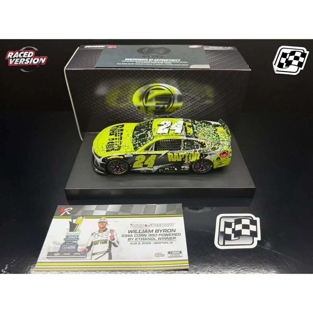 2025 William Byron 1:24 #24 Raptor Iowa Race Win ELITE NASCAR Diecast